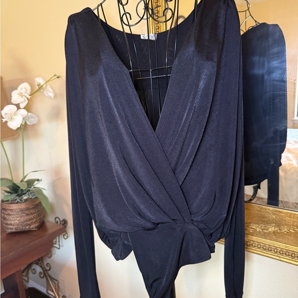 Anthropologie Black Textured Top - Picture 4 of 5
